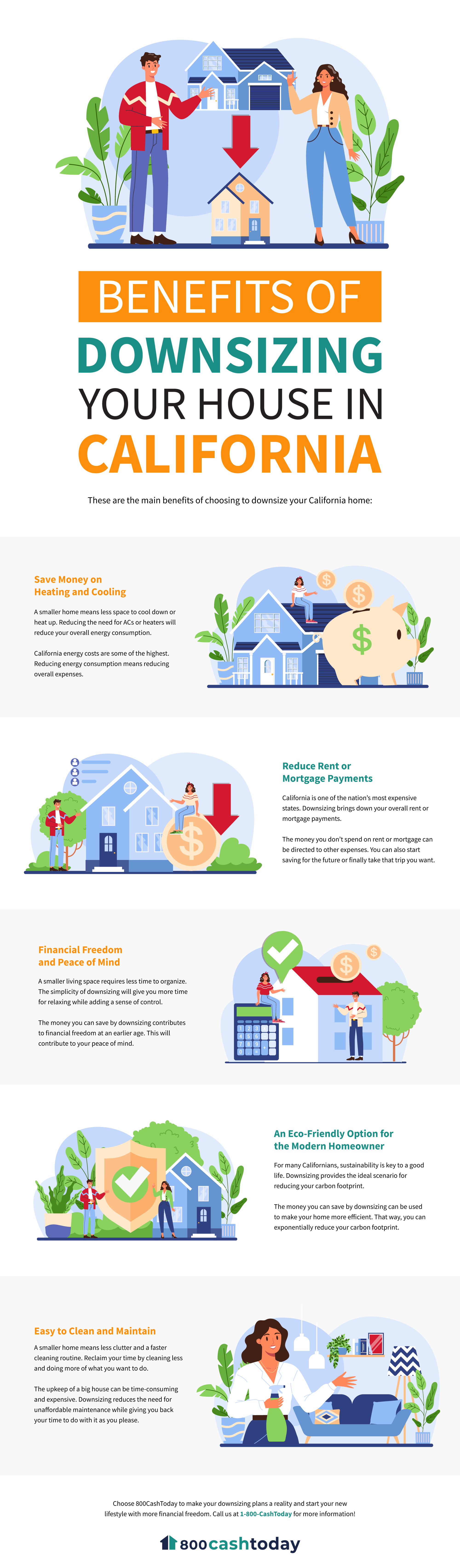 Benefits of Downsizing Your Home in California Infographic